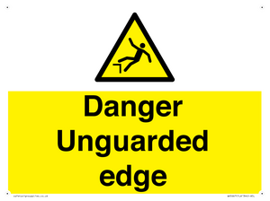 Danger Unguarded edge